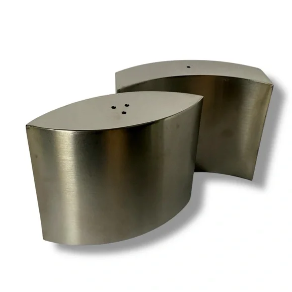 Stainless Steel Salt & Pepper Shaker Set Modern‎ Design 4oz American Metalcraft - Picture 3 of 9